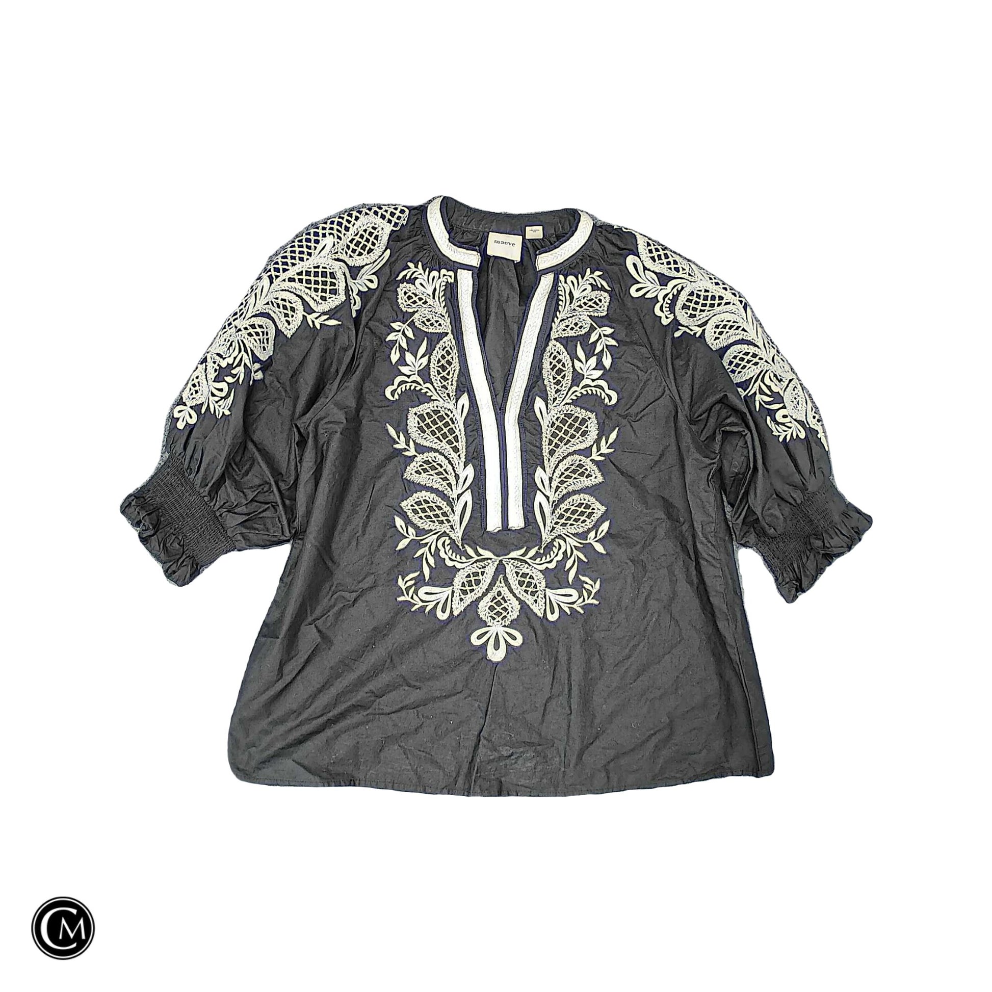 Top Ls By Maeve In Black & White, Size: Xs image 1