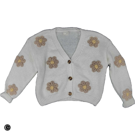 Sweater Cardigan By Debut In Brown & White, Size: S image 1