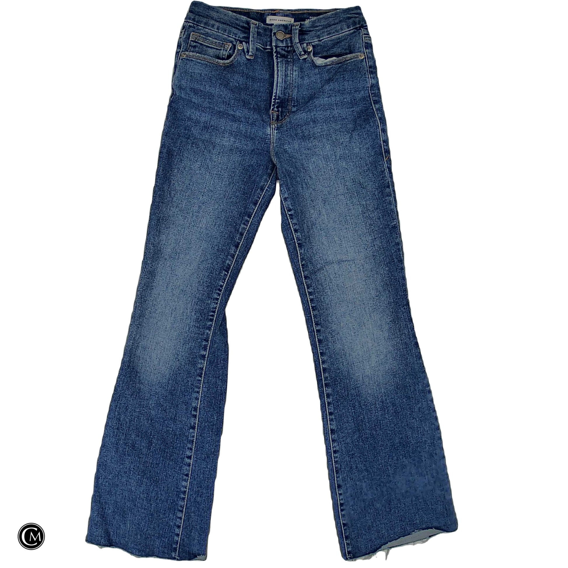 Jeans Boot Cut By Good American In Blue Denim, Size: 0 image 1