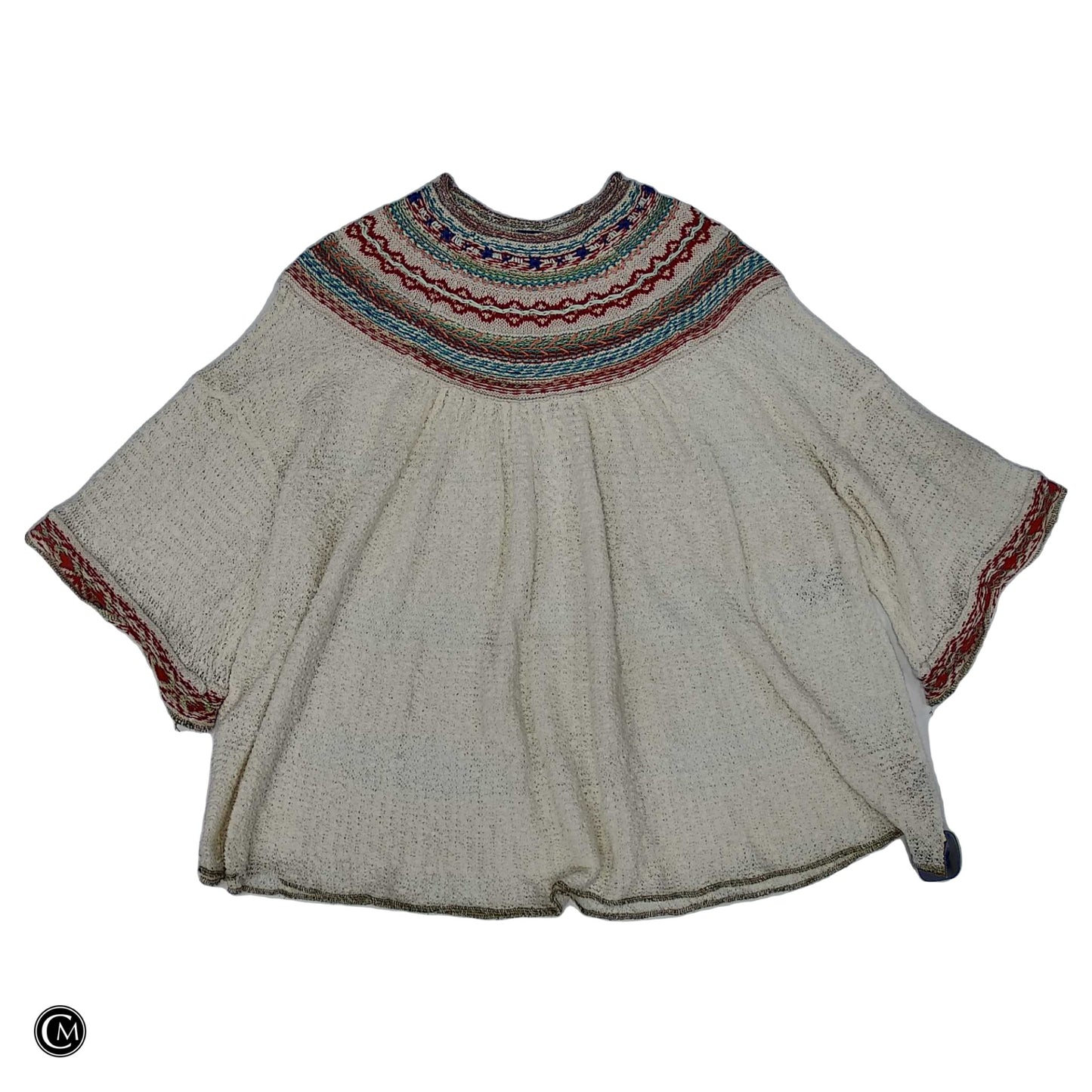 Top 3/4 Sleeve By Free People In Cream, Size: Xs image 1