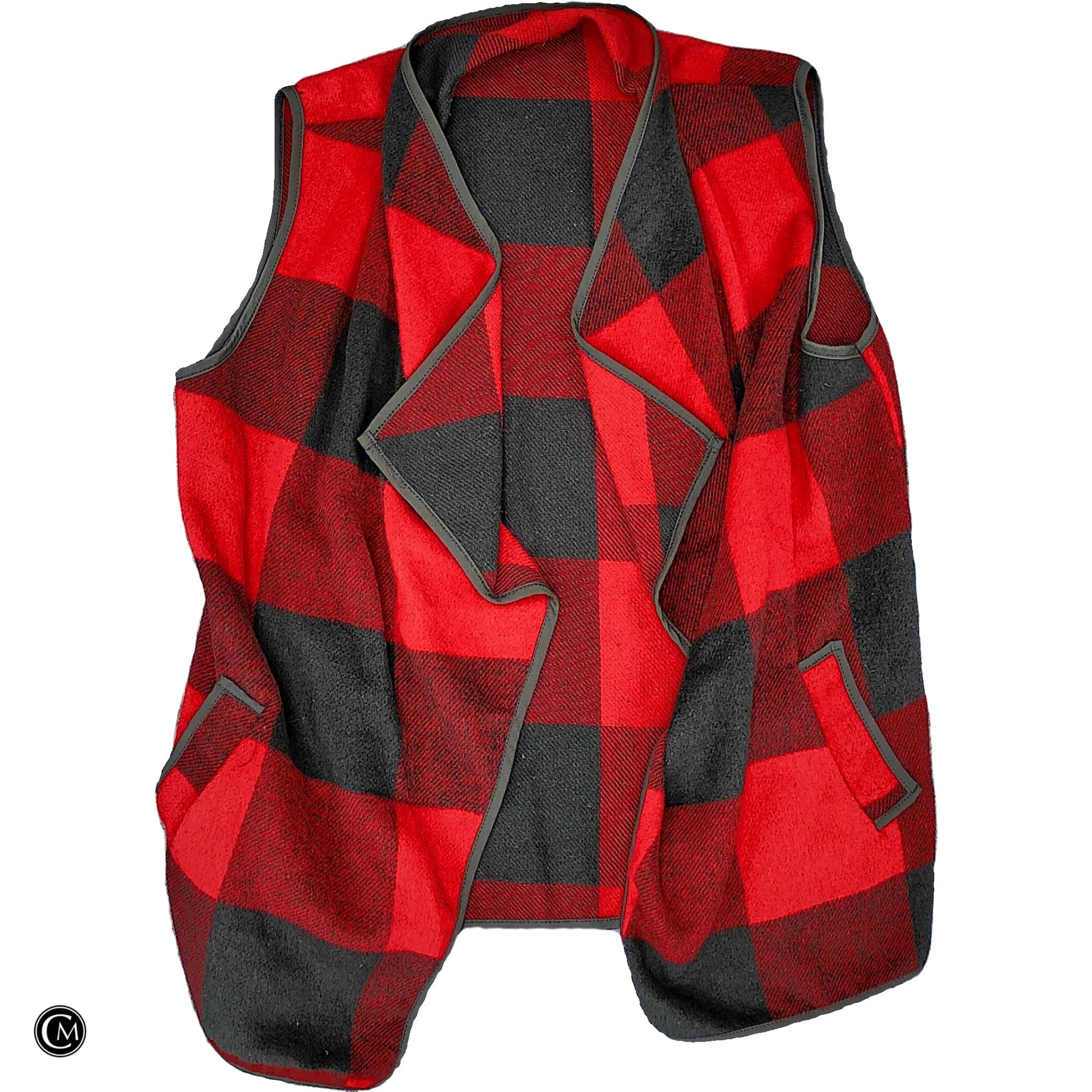 Vest Other By Clothes Mentor In Black & White, Size: 2x image 1