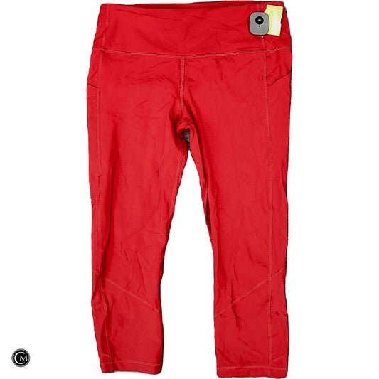 Athletic Leggings Capris By Lululemon In Red, Size: M image 1