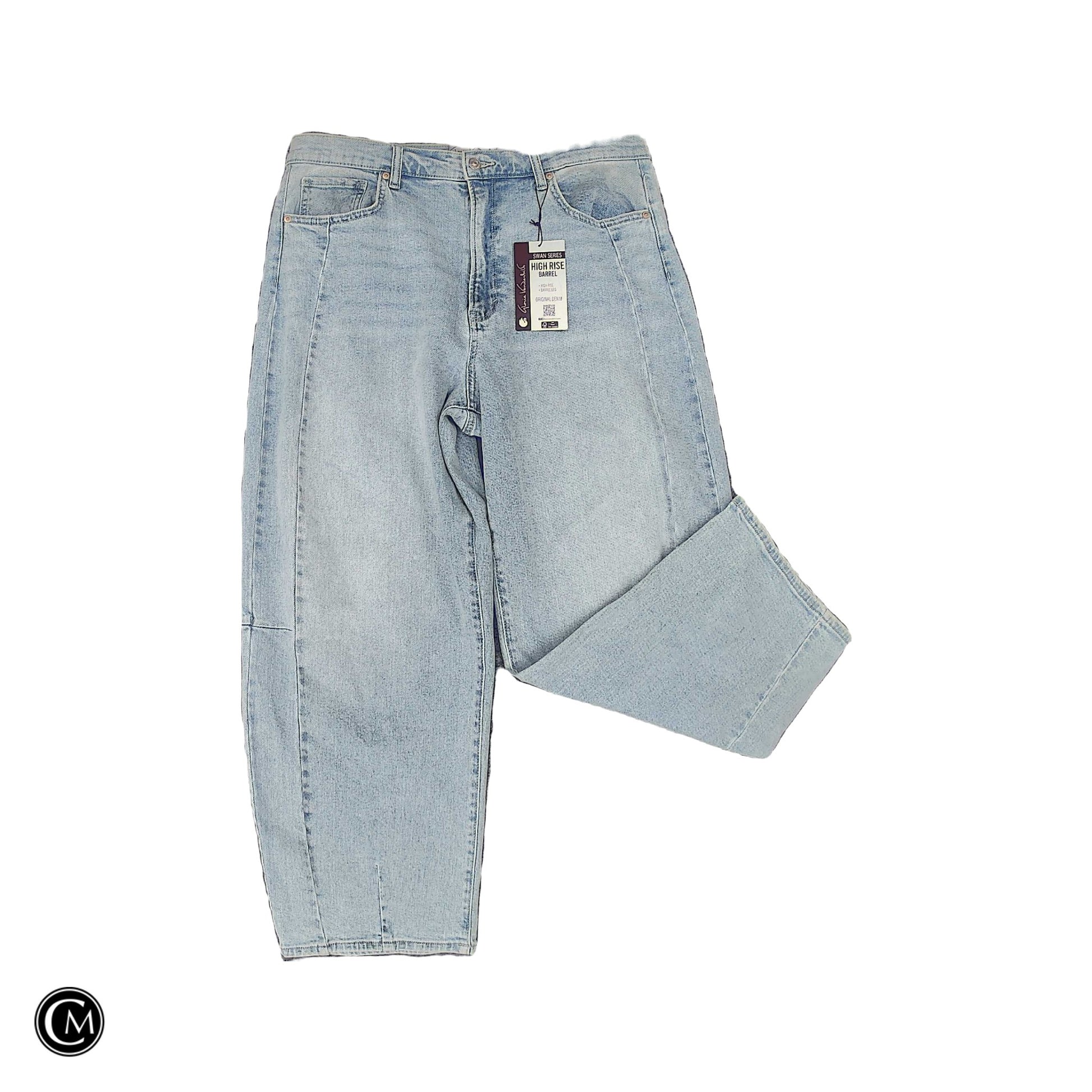 Jeans Straight By Gloria Vanderbilt In Blue Denim, Size: 14 image 1