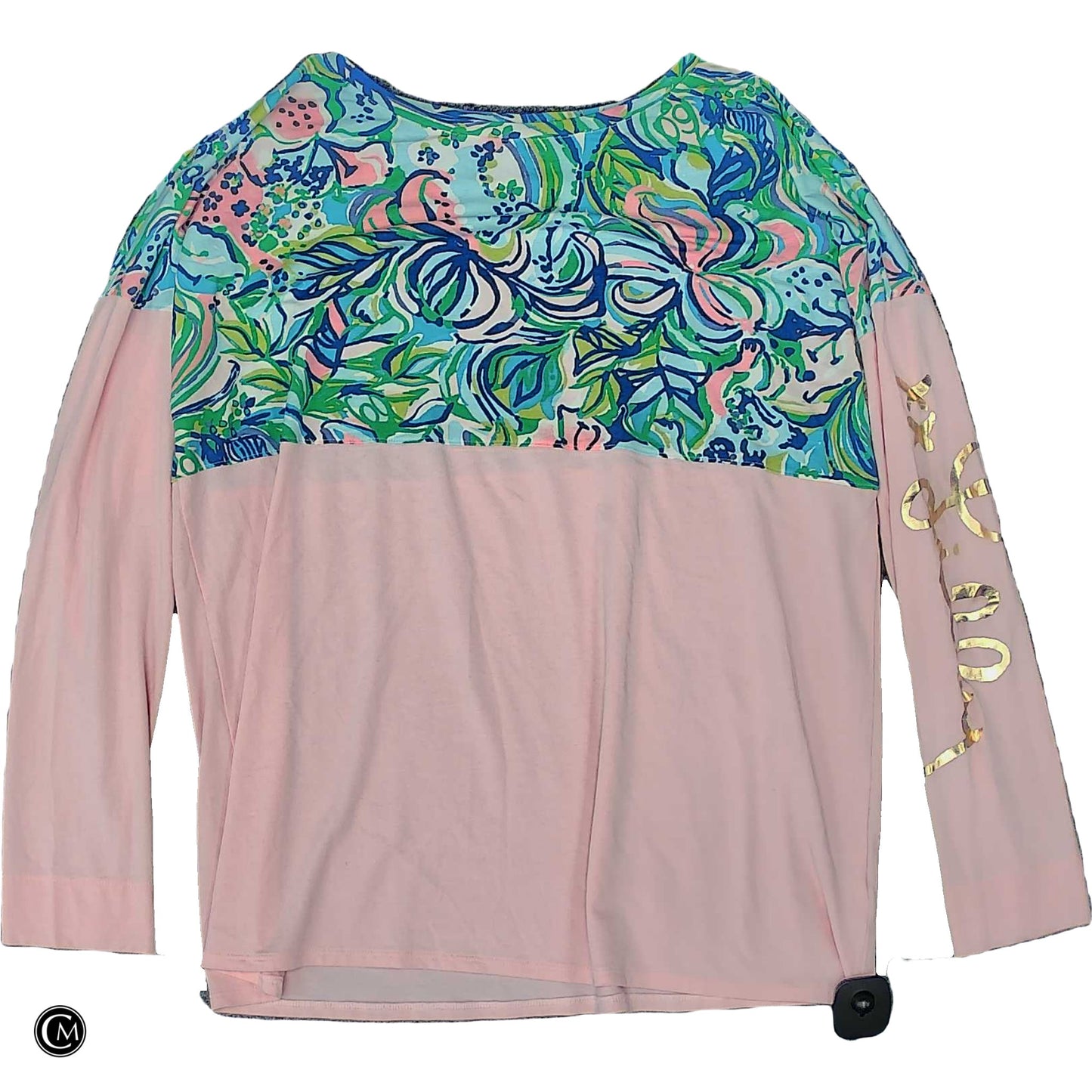 Top Ls Designer By Lilly Pulitzer In Blue & Pink, Size: L image 1