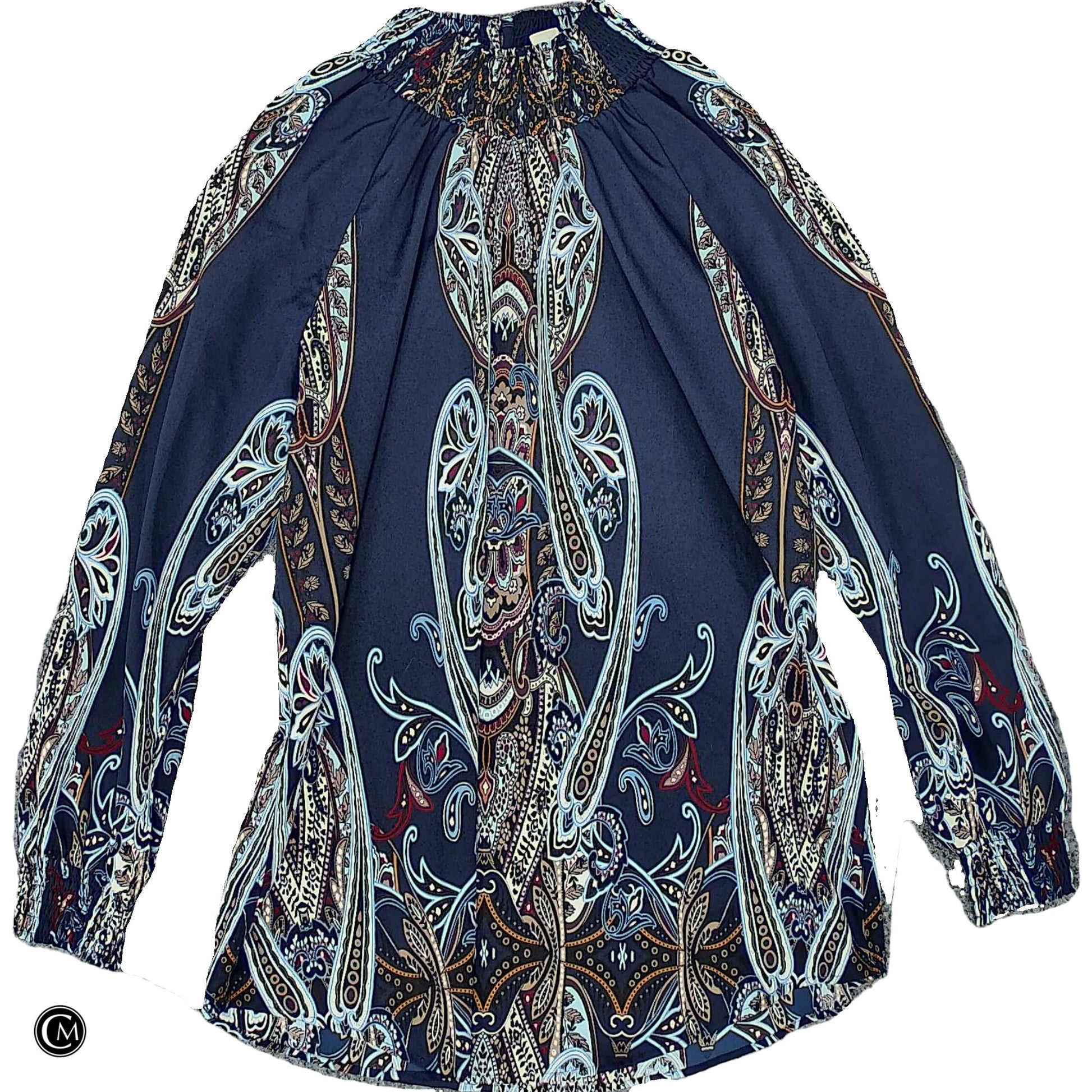 Blouse Ls By Chicos In Blue, Size: M image 1