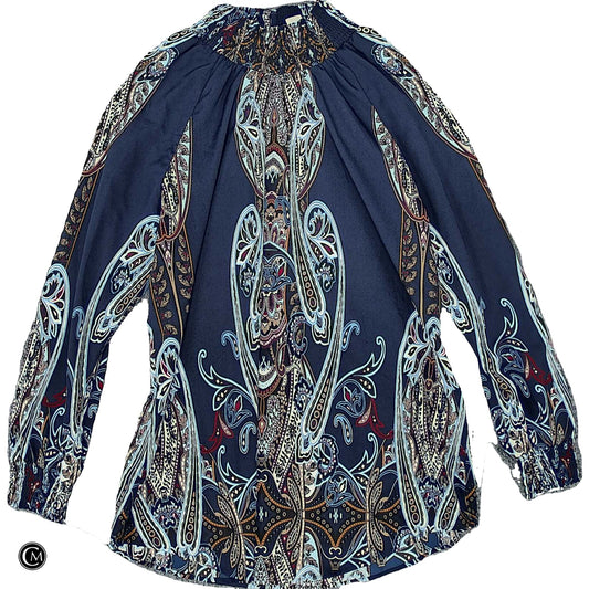 Blouse Ls By Chicos In Blue, Size: M image 1