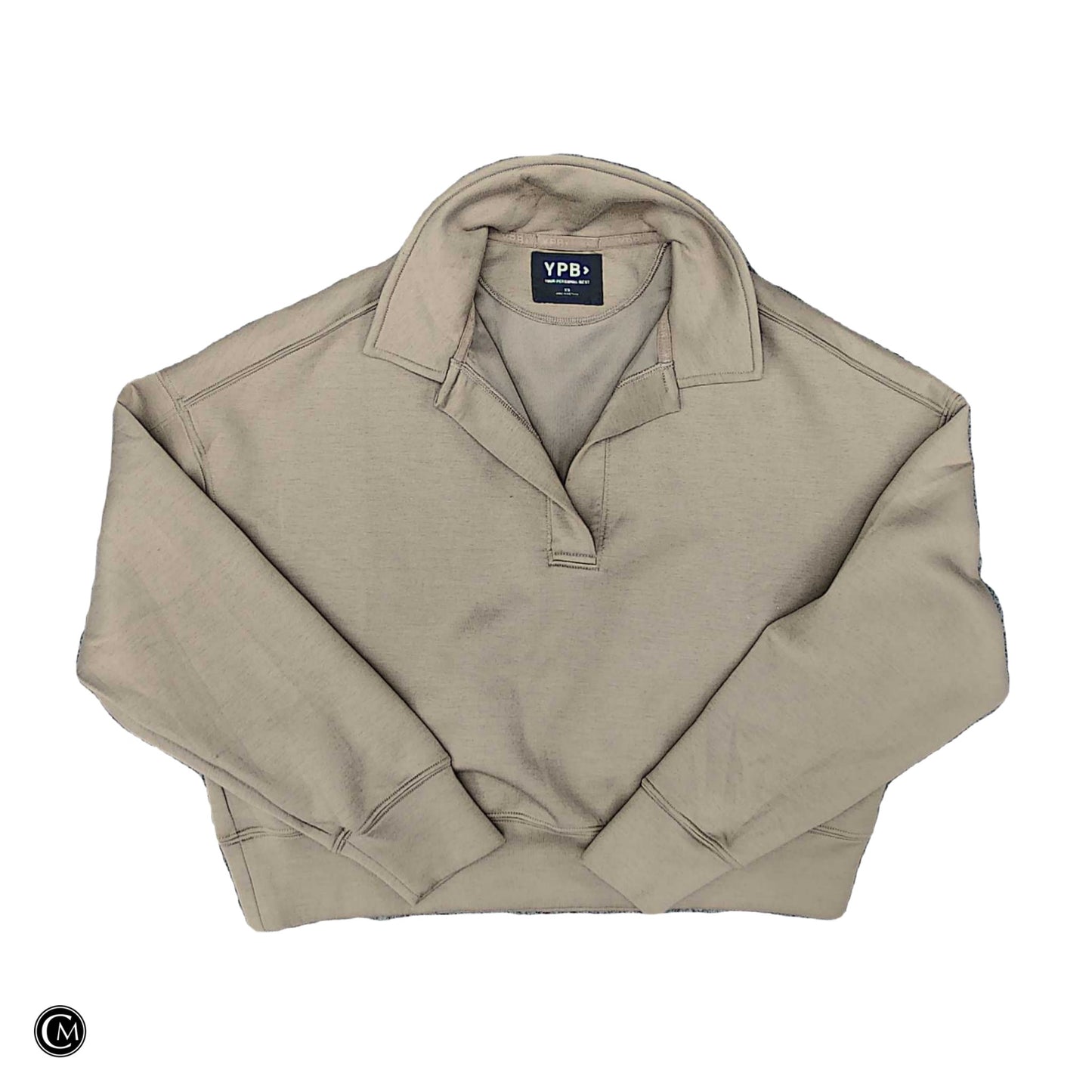 Athletic Sweatshirt Collar By Ypb In Brown, Size: Xs image 1