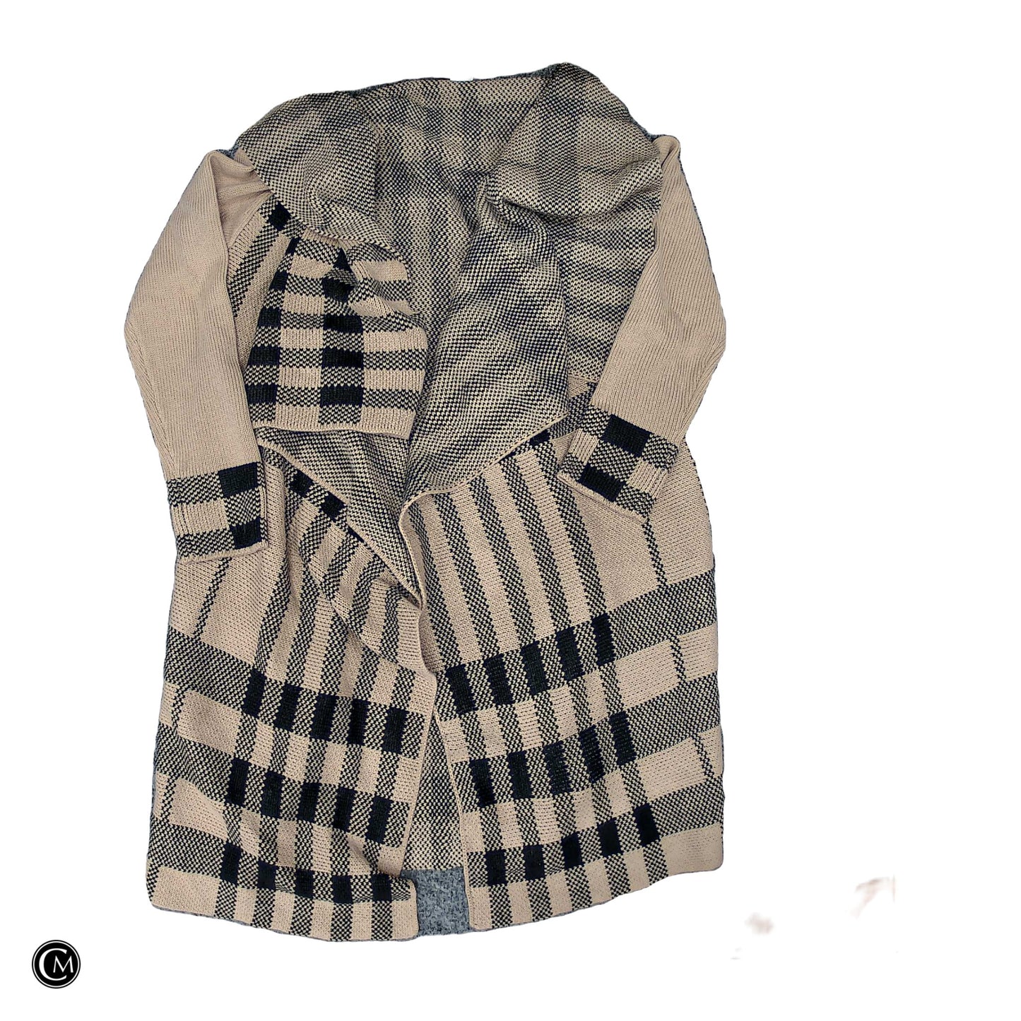 Sweater Cardigan By Clothes Mentor In Black & Brown, Size: M image 1