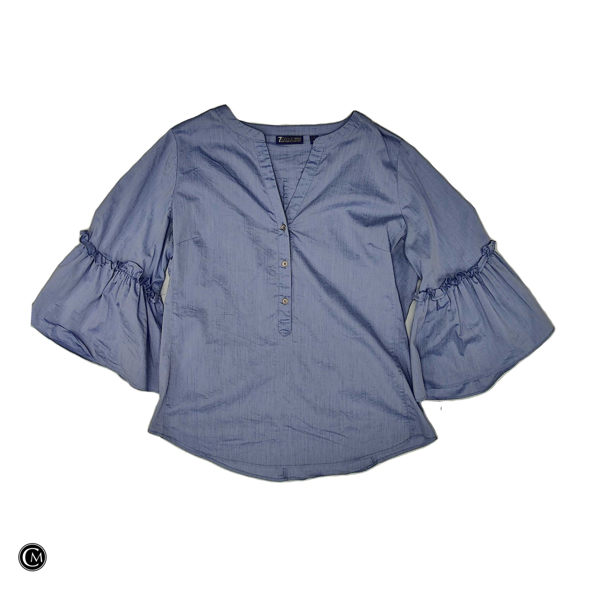 Top 3/4 Sleeve By New York And Co In Blue, Size: L image 1