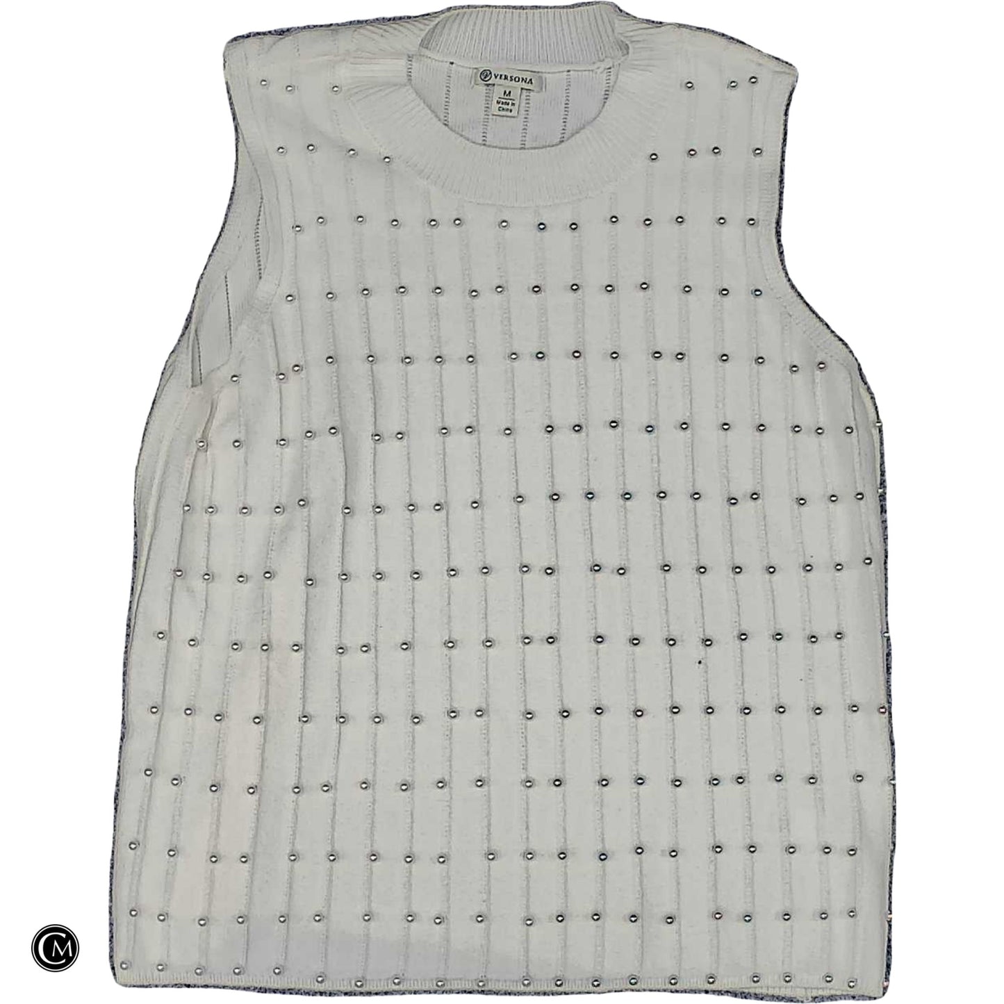 Top Sleeveless By Versona In Cream, Size: M image 1