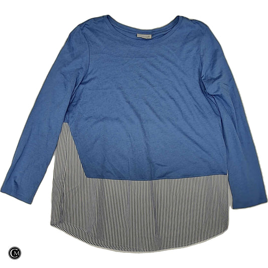 Top Ls By J. Jill In Blue & White, Size: Mp image 1