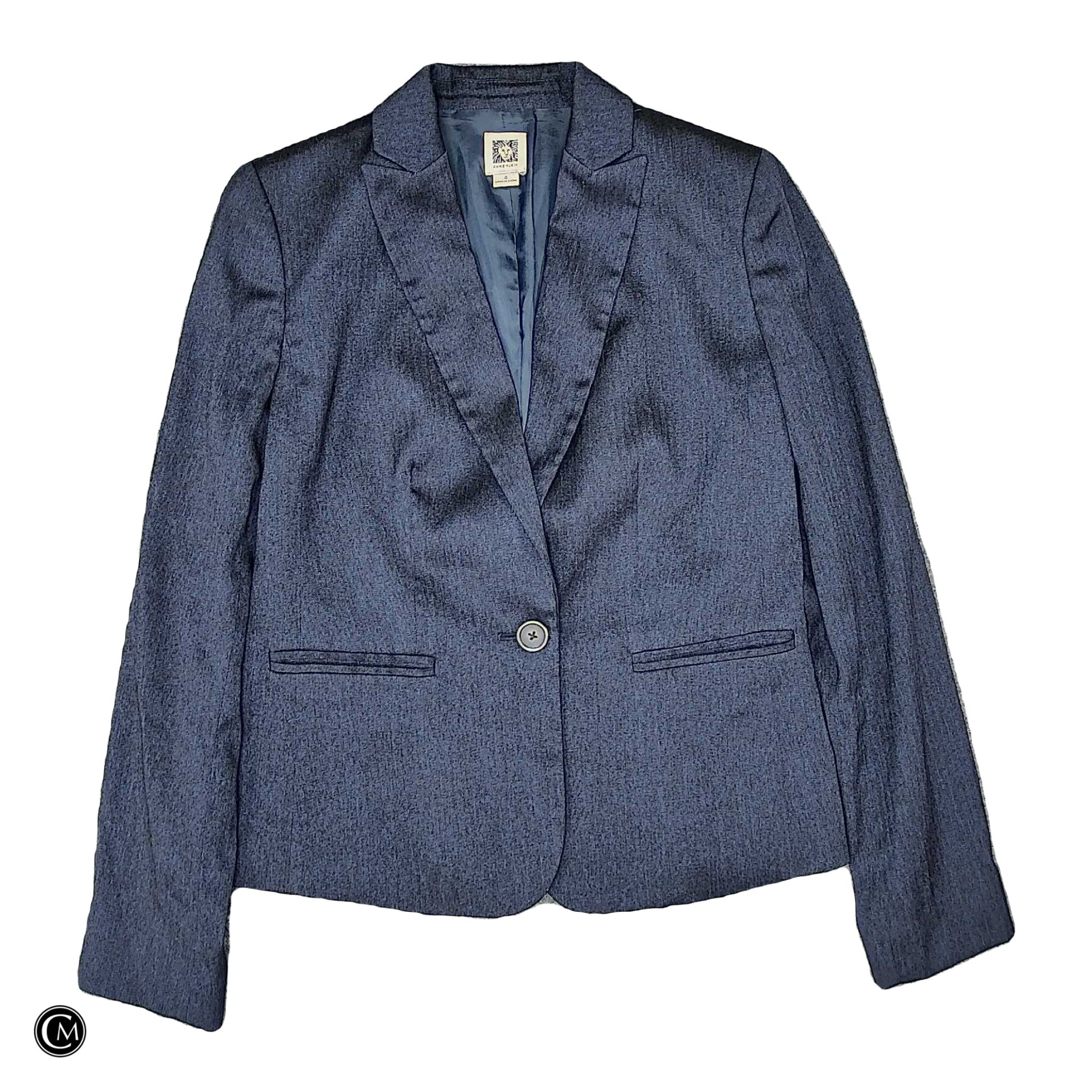 Blazer By Anne Klein In Navy, Size: S image 1