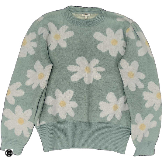 Sweater By En Creme In Green & White, Size: S image 1