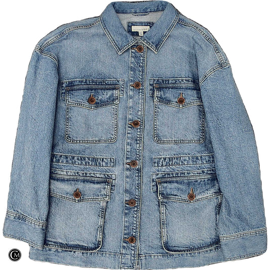 Jacket Denim By Loft In Blue Denim, Size: Xl image 1