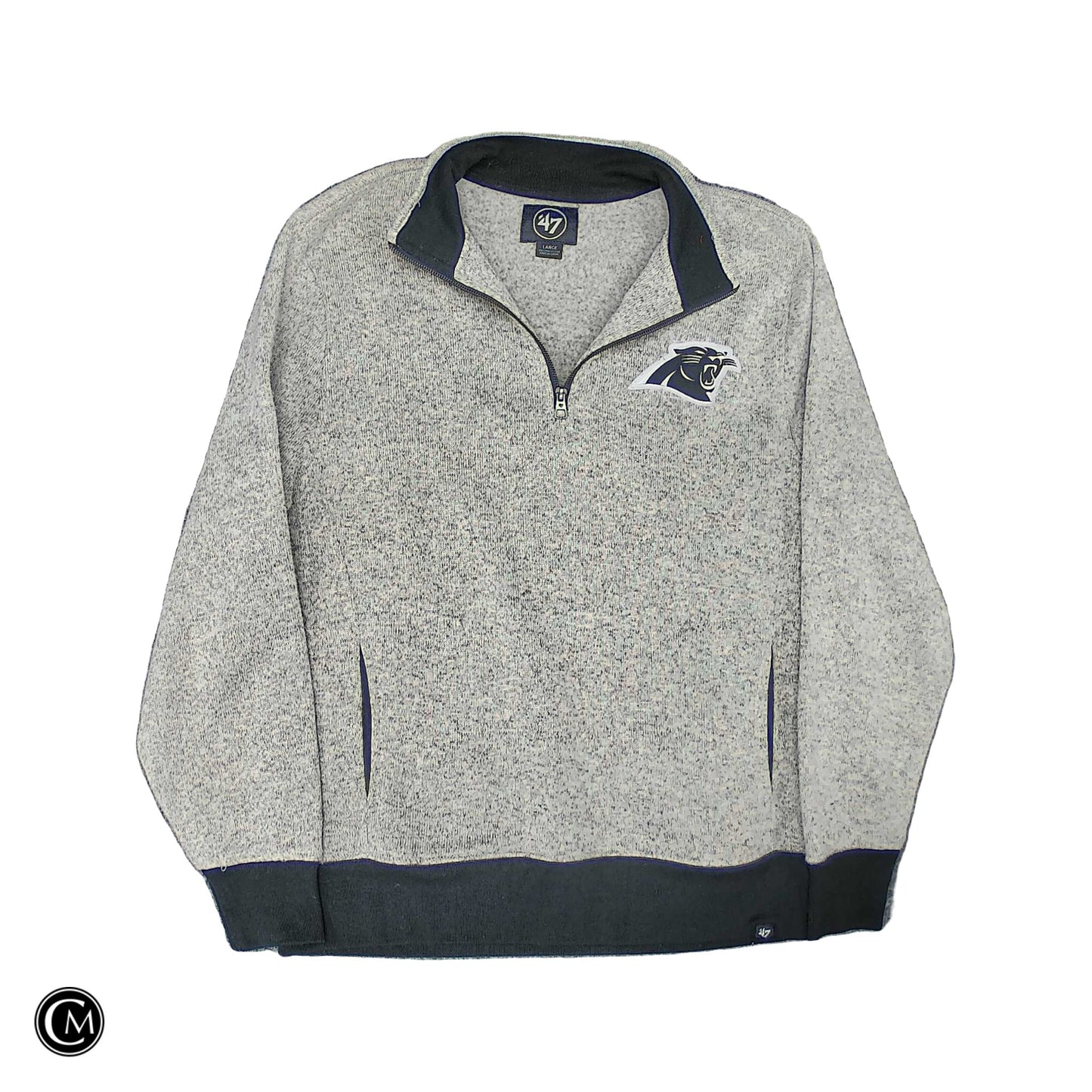 Sweatshirt Collar By Clothes Mentor In Grey, Size: L image 1
