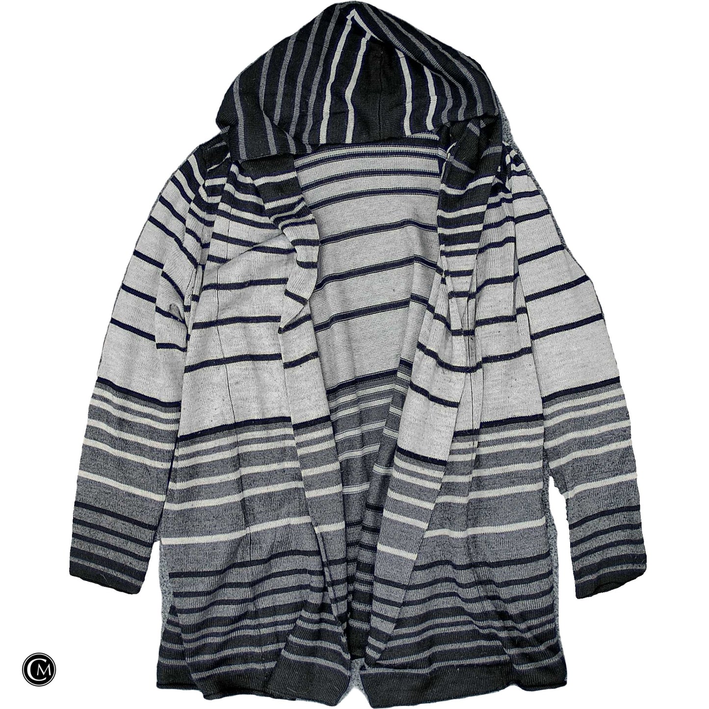 Sweater Cardigan By Cynthia Rowley In Black & Grey, Size: 2x image 1