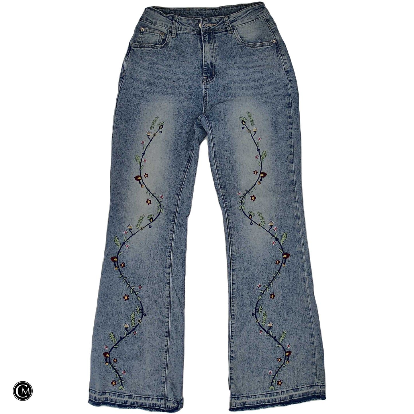 Jeans Flared By Cider In Blue Denim, Size: S image 1