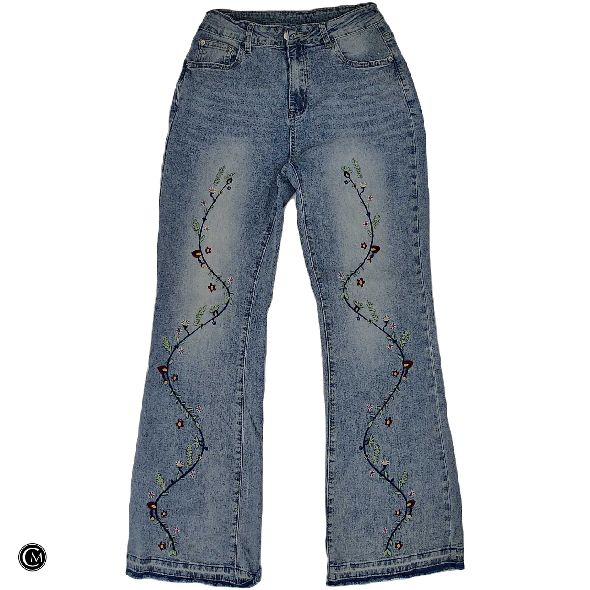Jeans Flared By Cider In Blue Denim, Size: S image 1