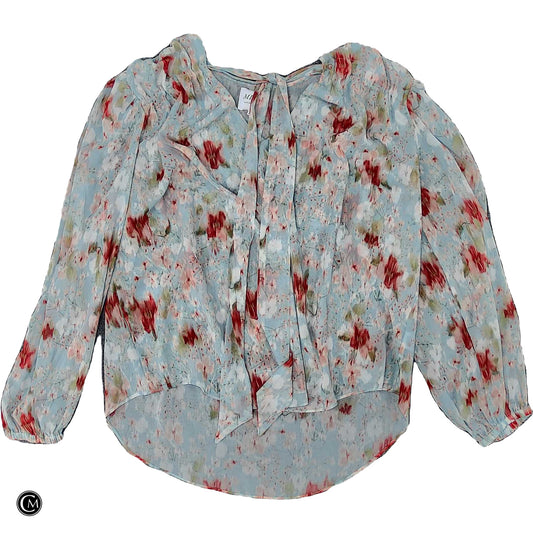 Blouse Designer By Misa In Blue & Red, Size: Xl image 1