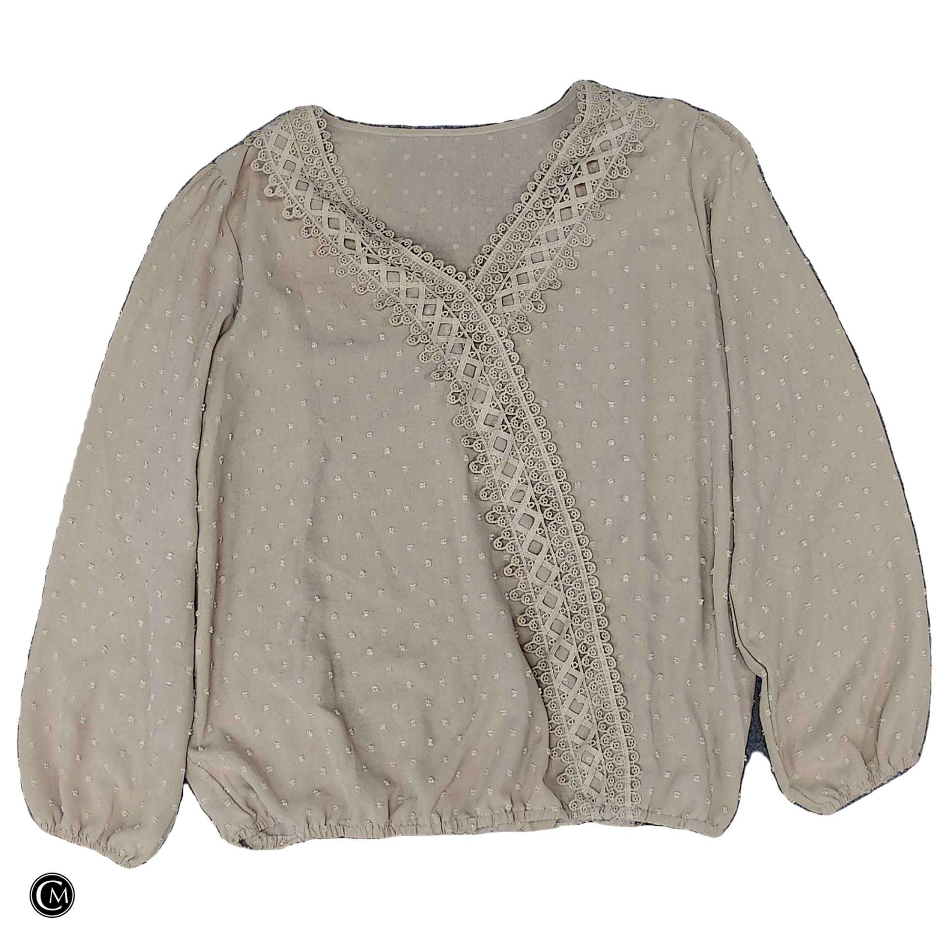Top Ls By Clothes Mentor In Beige, Size: 2x image 1