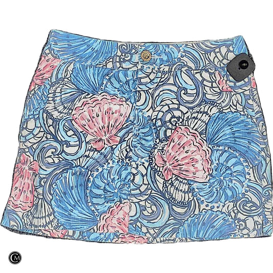 Skort Designer By Lilly Pulitzer In Blue & Pink, Size: Xs image 1