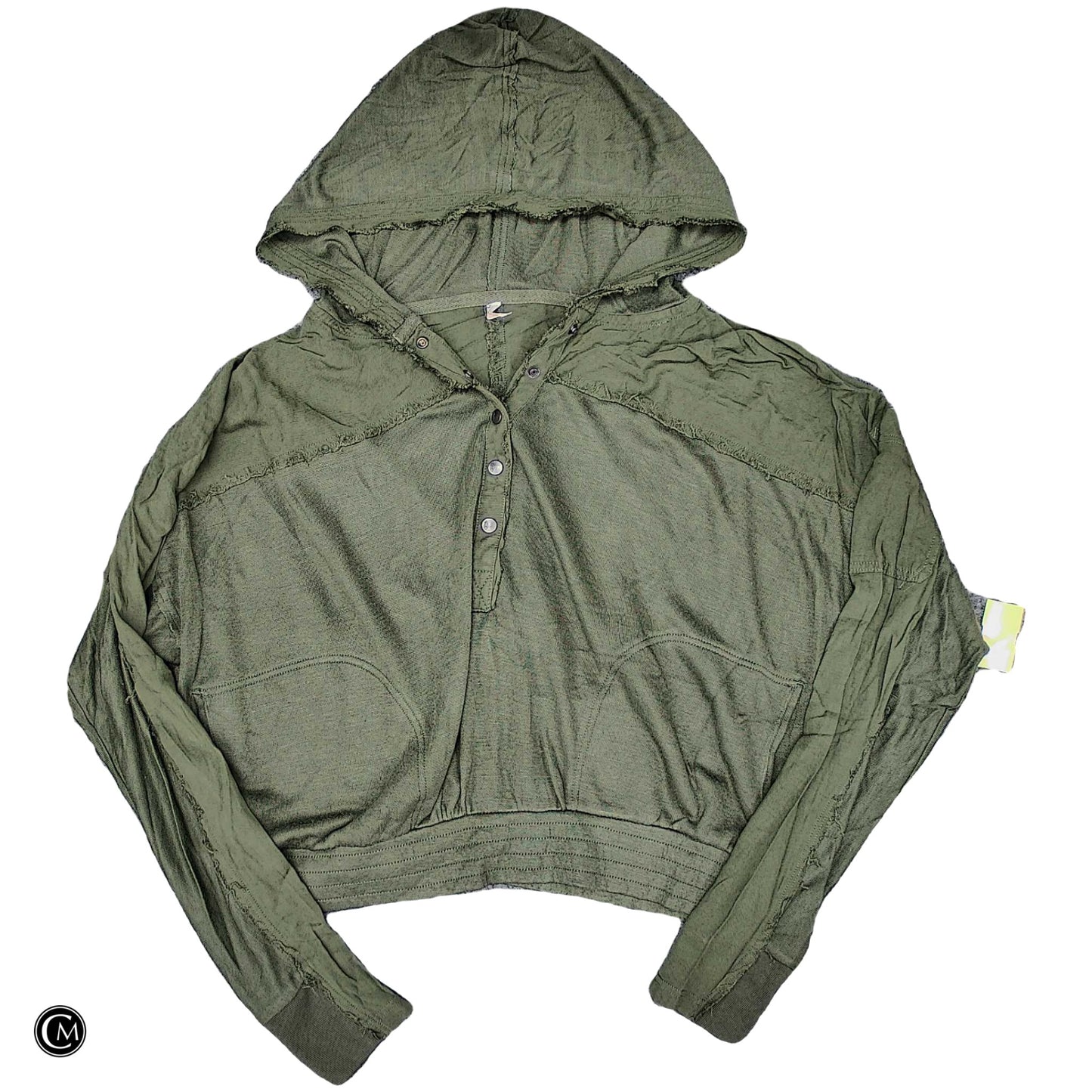 Sweatshirt Hoodie By Free People In Green, Size: L image 1