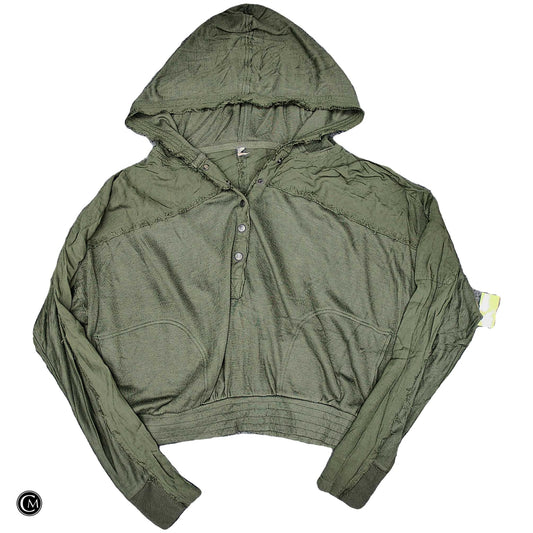 Sweatshirt Hoodie By Free People In Green, Size: L image 1