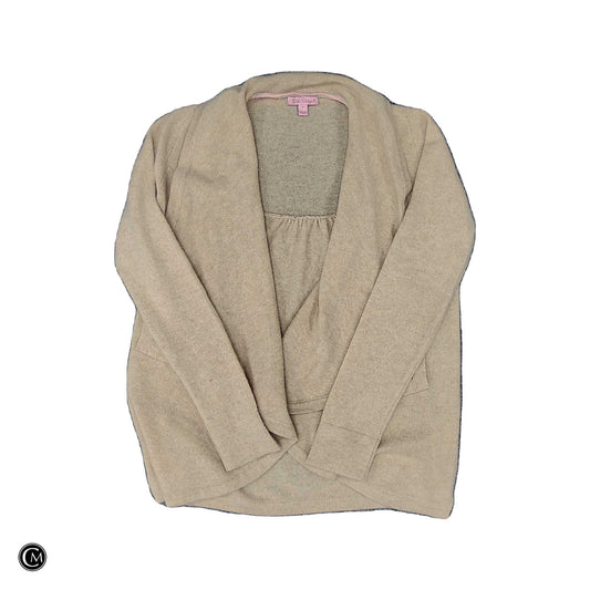 Sweater Cardigan Designer By Lilly Pulitzer In Tan, Size: S image 1