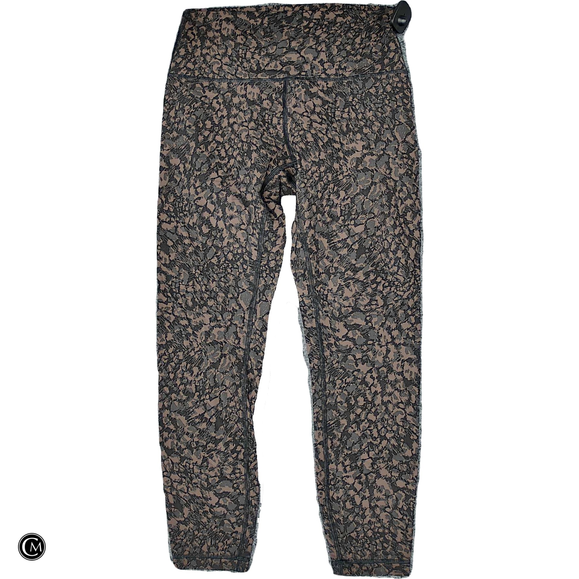 Athletic Leggings By Lululemon In Black & Brown, Size: M image 1