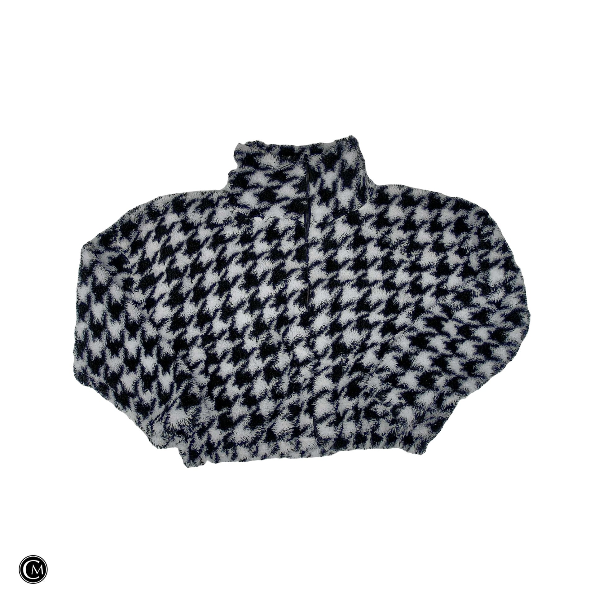 Jacket Faux Fur & Sherpa By Clothes Mentor In Black & White, Size: L image 1