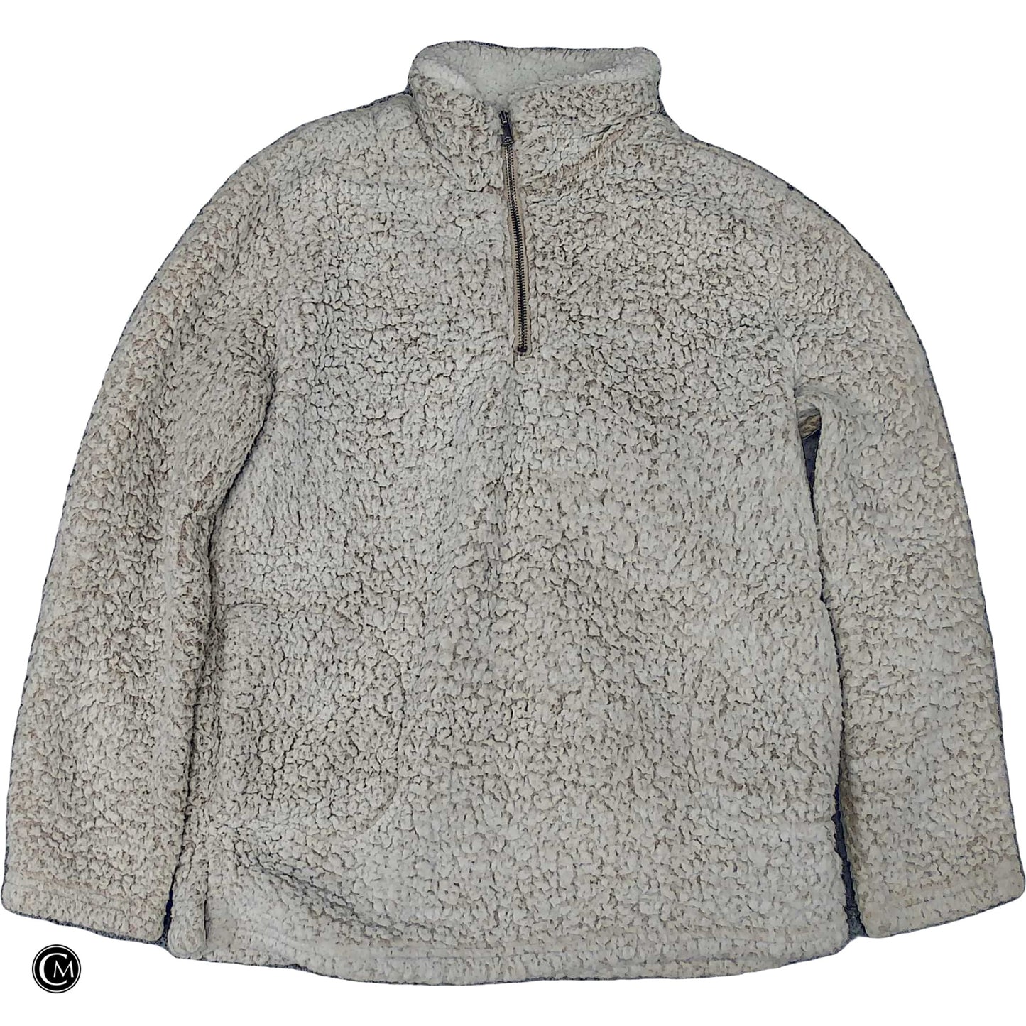 Jacket Faux Fur & Sherpa By Clothes Mentor In Cream, Size: L image 1