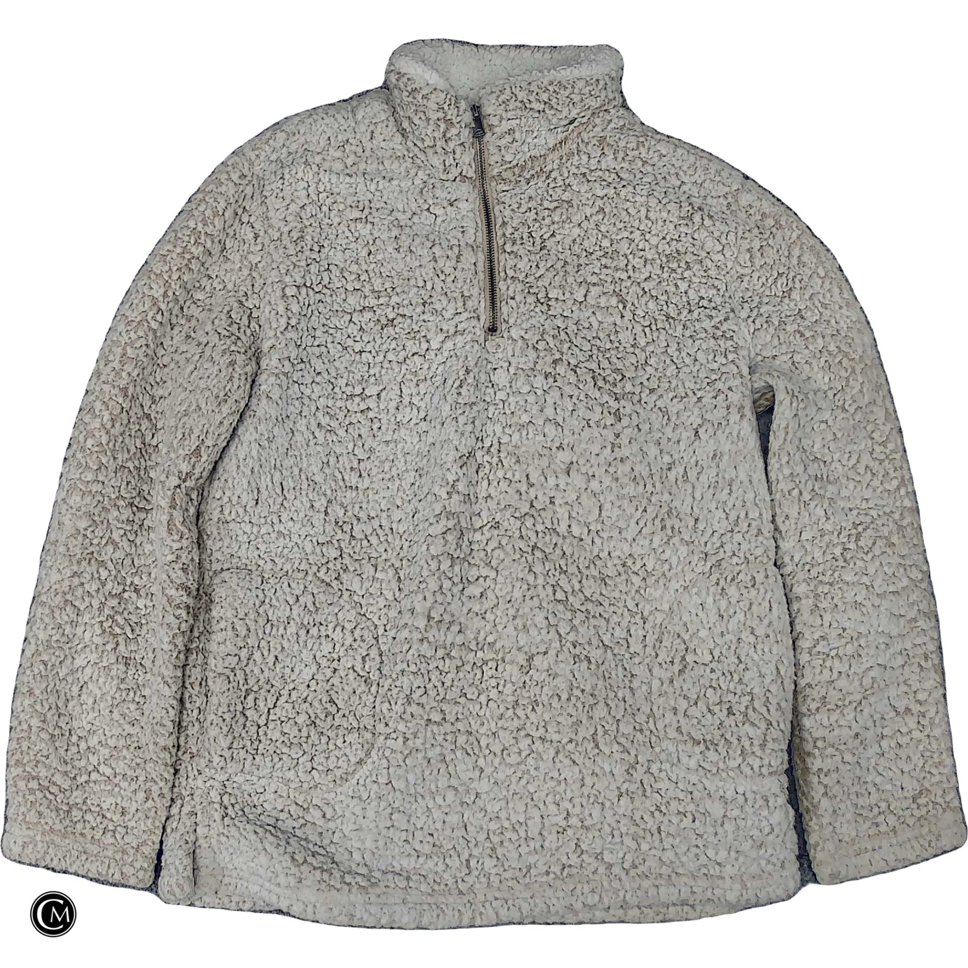 Jacket Faux Fur & Sherpa By Clothes Mentor In Cream, Size: L image 1