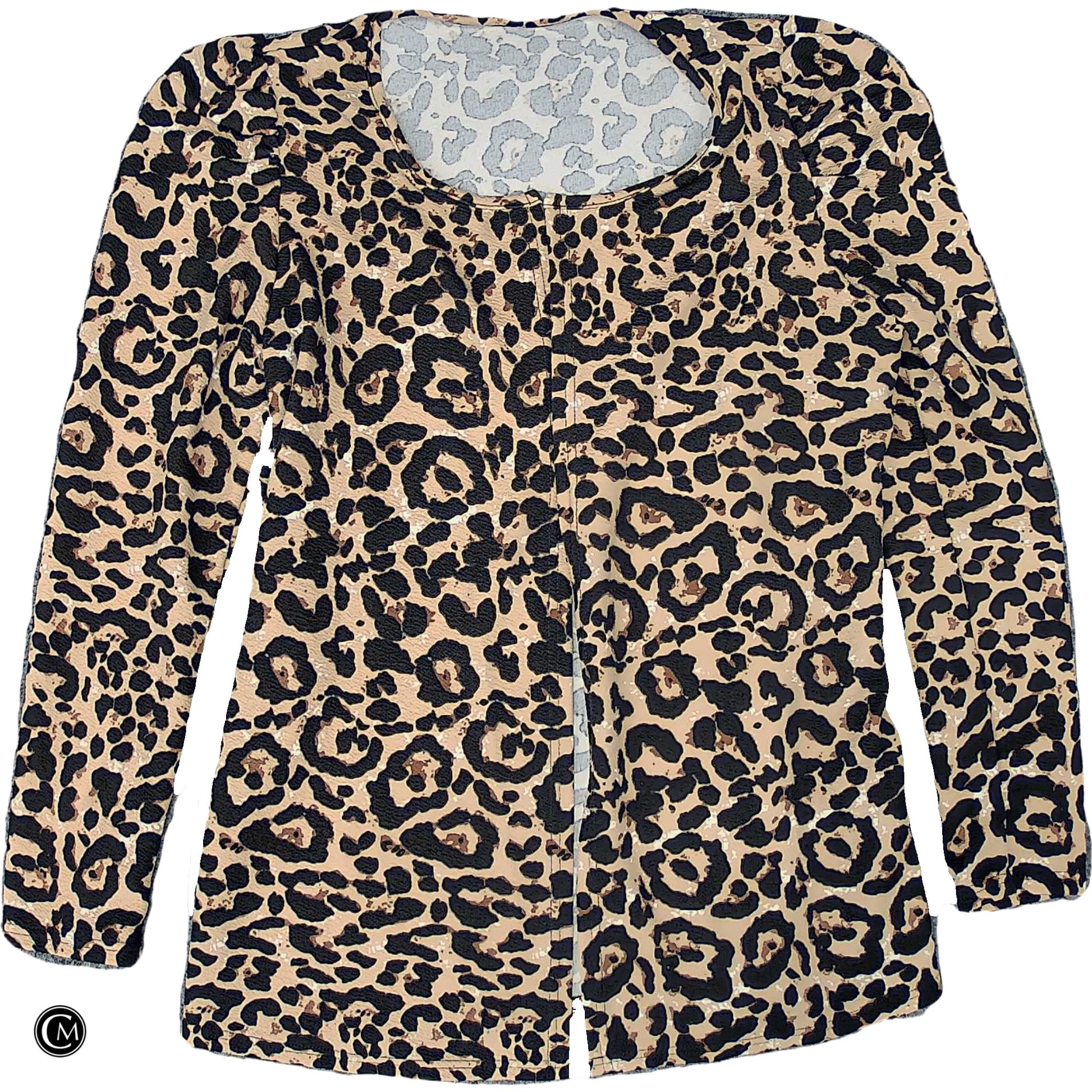 Cardigan By Clothes Mentor In Animal Print, Size: L image 1