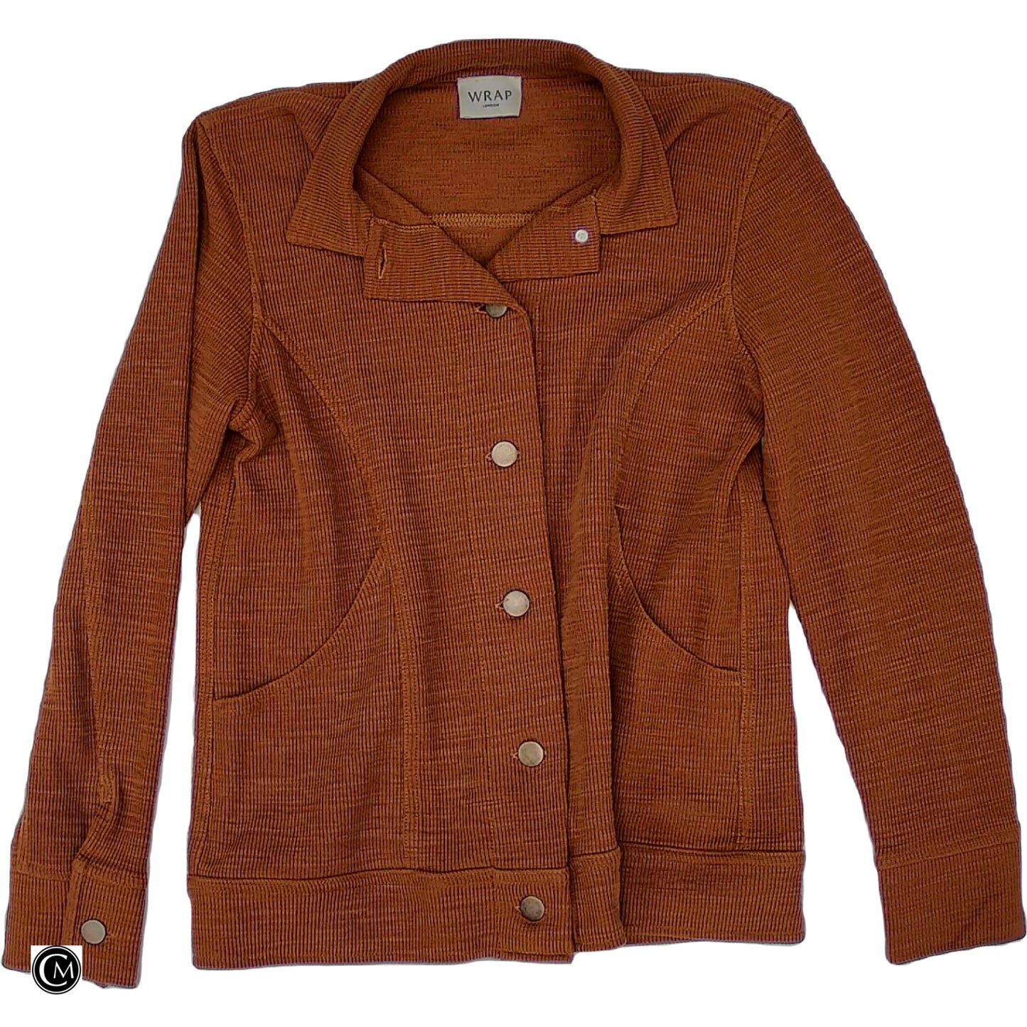 Jacket Shirt By Clothes Mentor In Orange, Size: S image 1