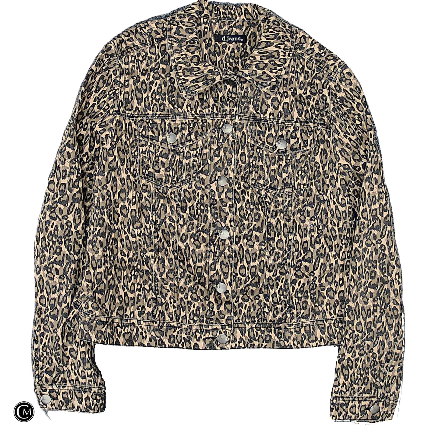 Jacket Denim By Clothes Mentor In Animal Print, Size: L image 1