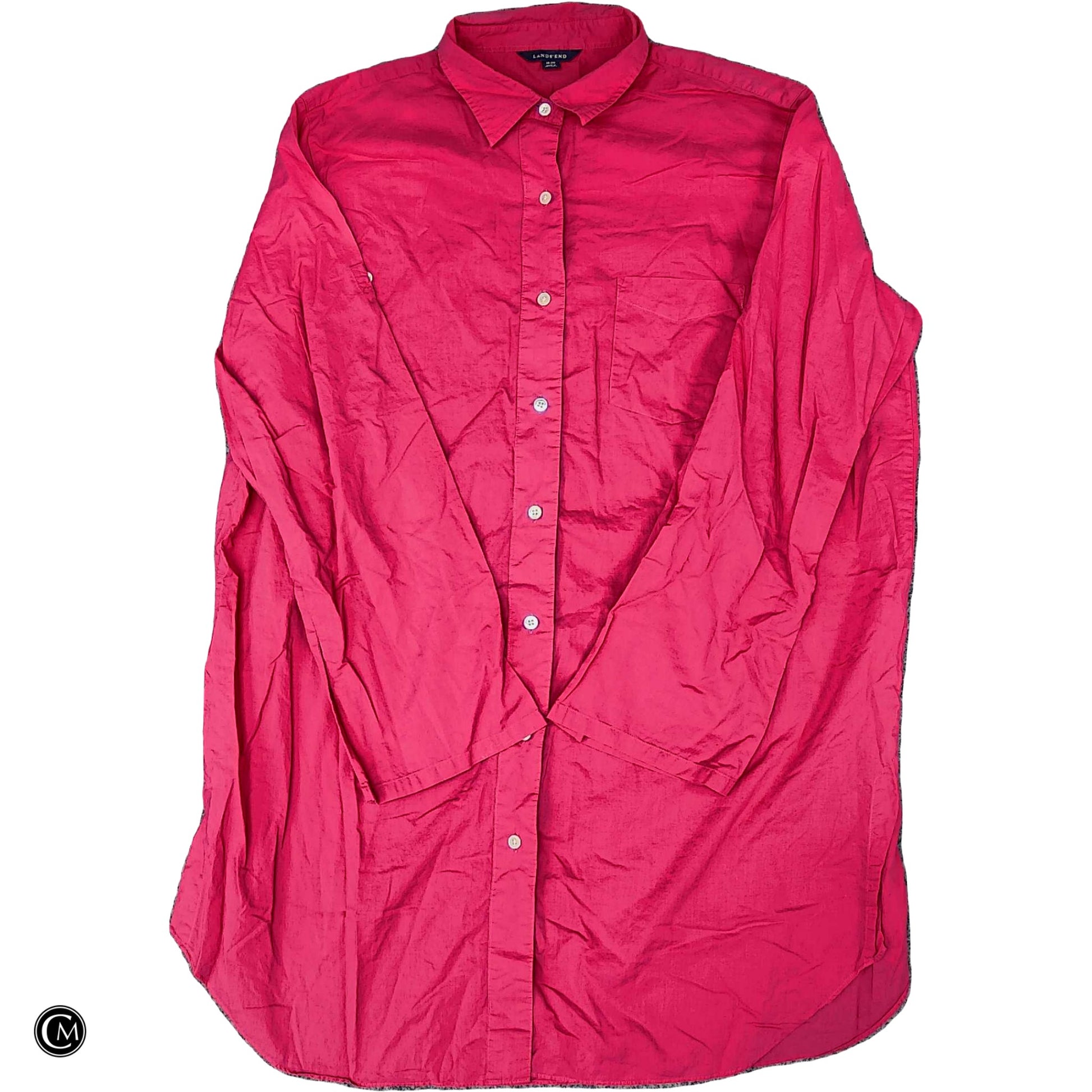 Tunic Ls By Lands End In Pink, Size: 1x image 1