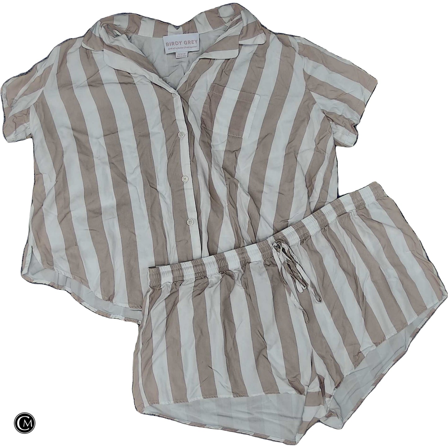 Lounge Set Shorts By Clothes Mentor In Striped Pattern, Size: 1x image 1