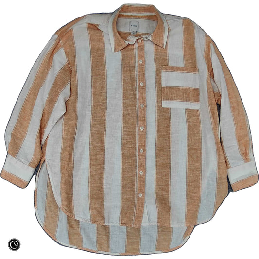 Top Ls By Maeve In Orange & White, Size: L image 1
