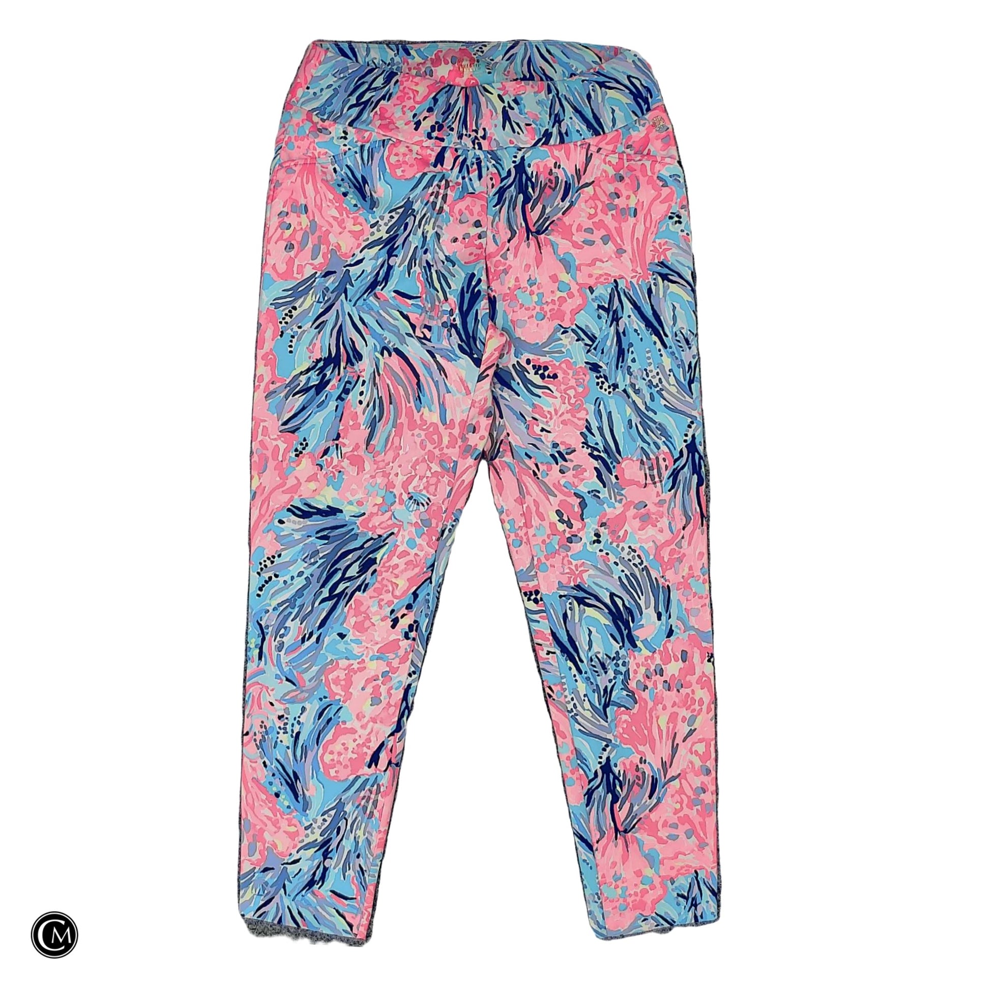 Pants Designer By Lilly Pulitzer In Blue & Pink, Size: M image 1