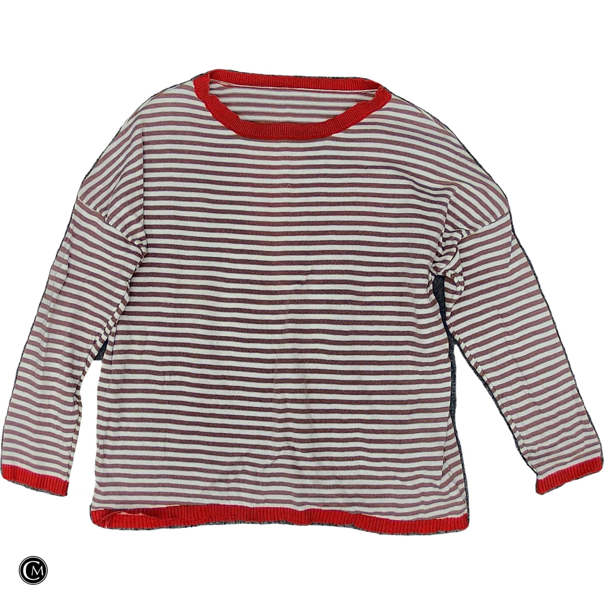 Top Ls By Clothes Mentor In Brown & White, Size: M image 1
