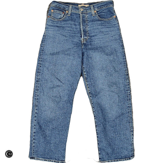 Jeans Straight By Levis In Blue Denim, Size: 8 image 1