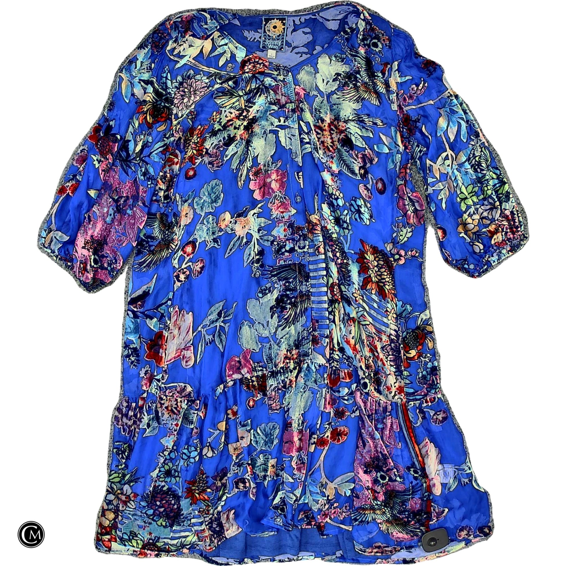 Dress Designer By Johnny Was In Blue, Size: L image 1