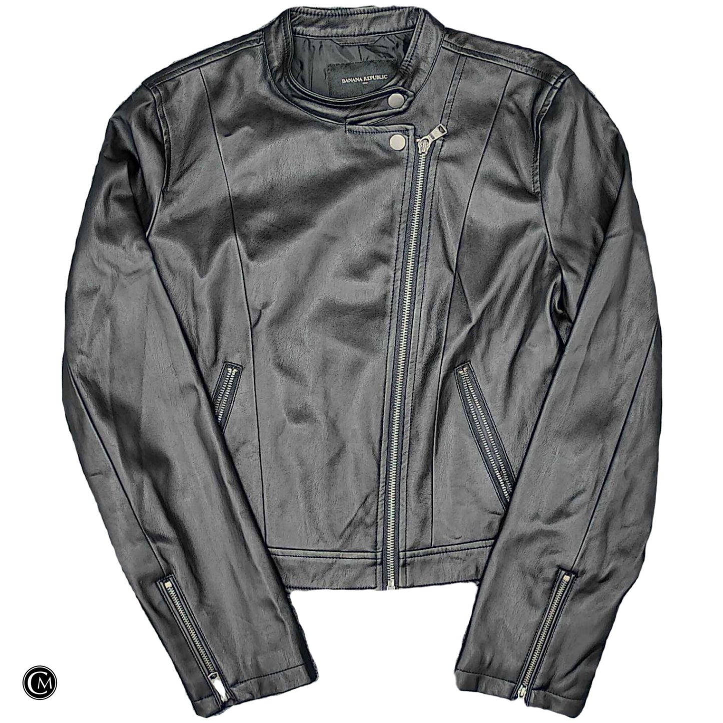 Jacket Moto By Banana Republic In Black, Size: M image 1