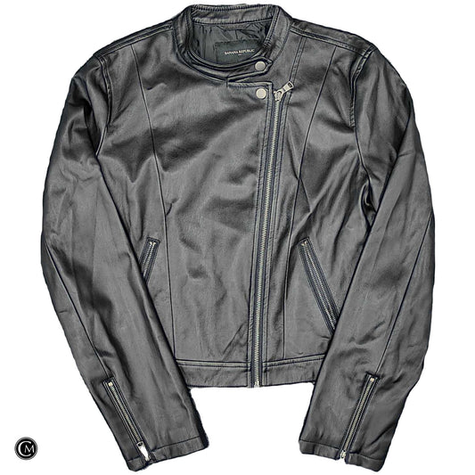 Jacket Moto By Banana Republic In Black, Size: M image 1