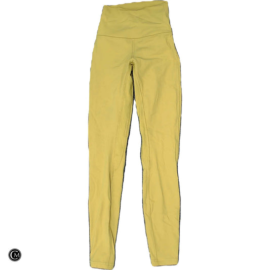 Athletic Leggings By Lululemon In Yellow, Size: Xs image 1