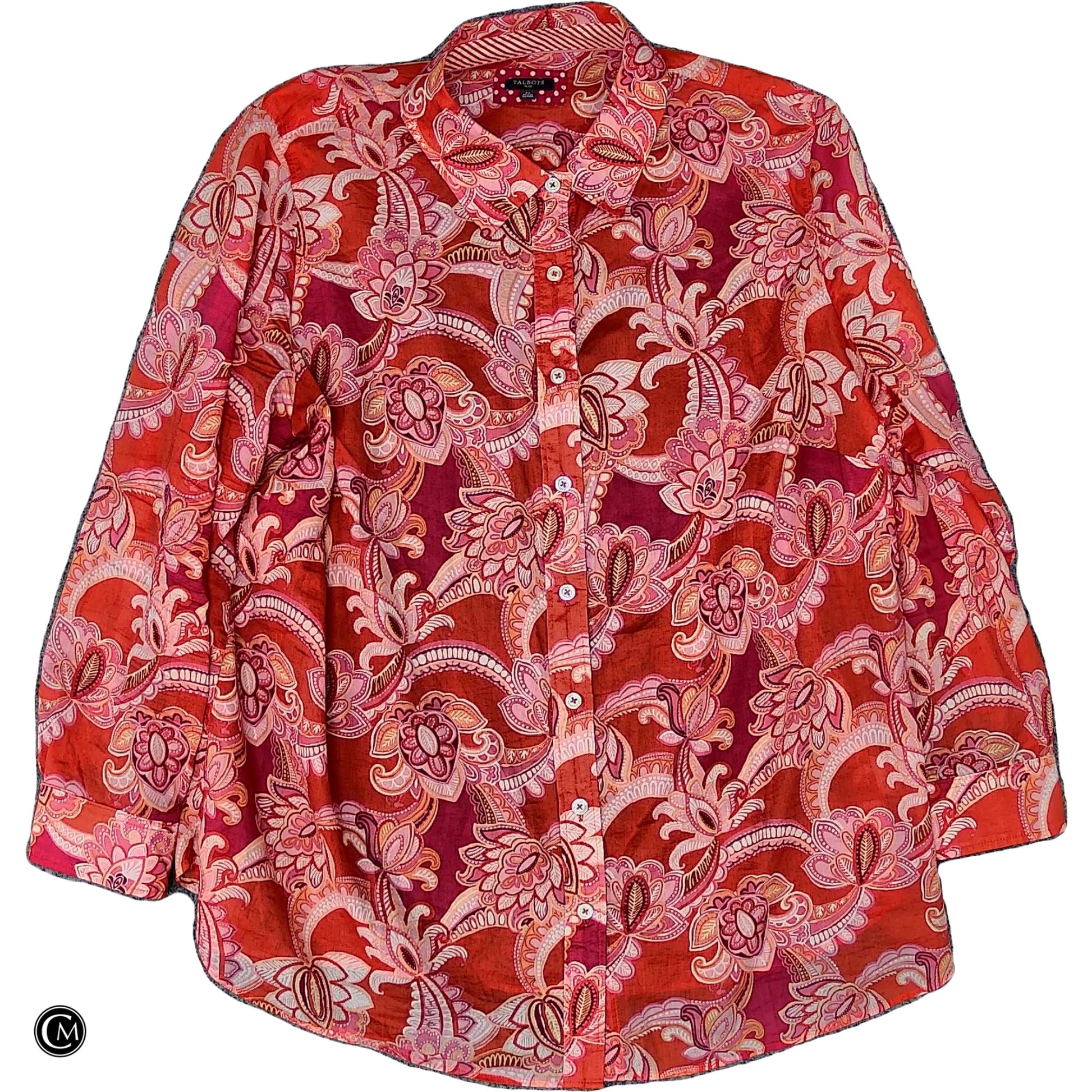 Top Ls By Talbots In Orange & Pink, Size: 2x image 1