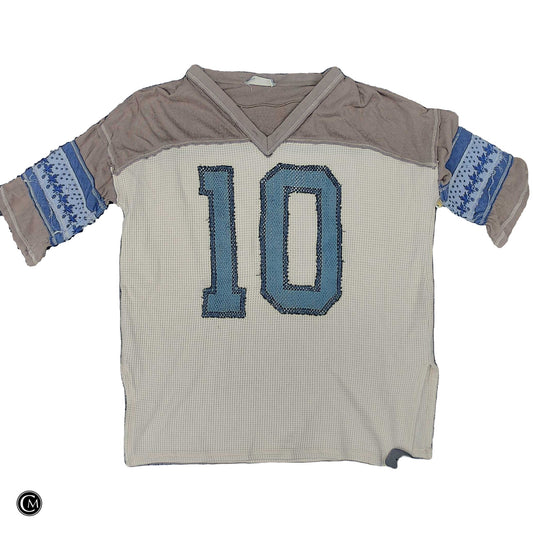 Top Ls By We The Free In Blue & Cream, Size: Xs image 1