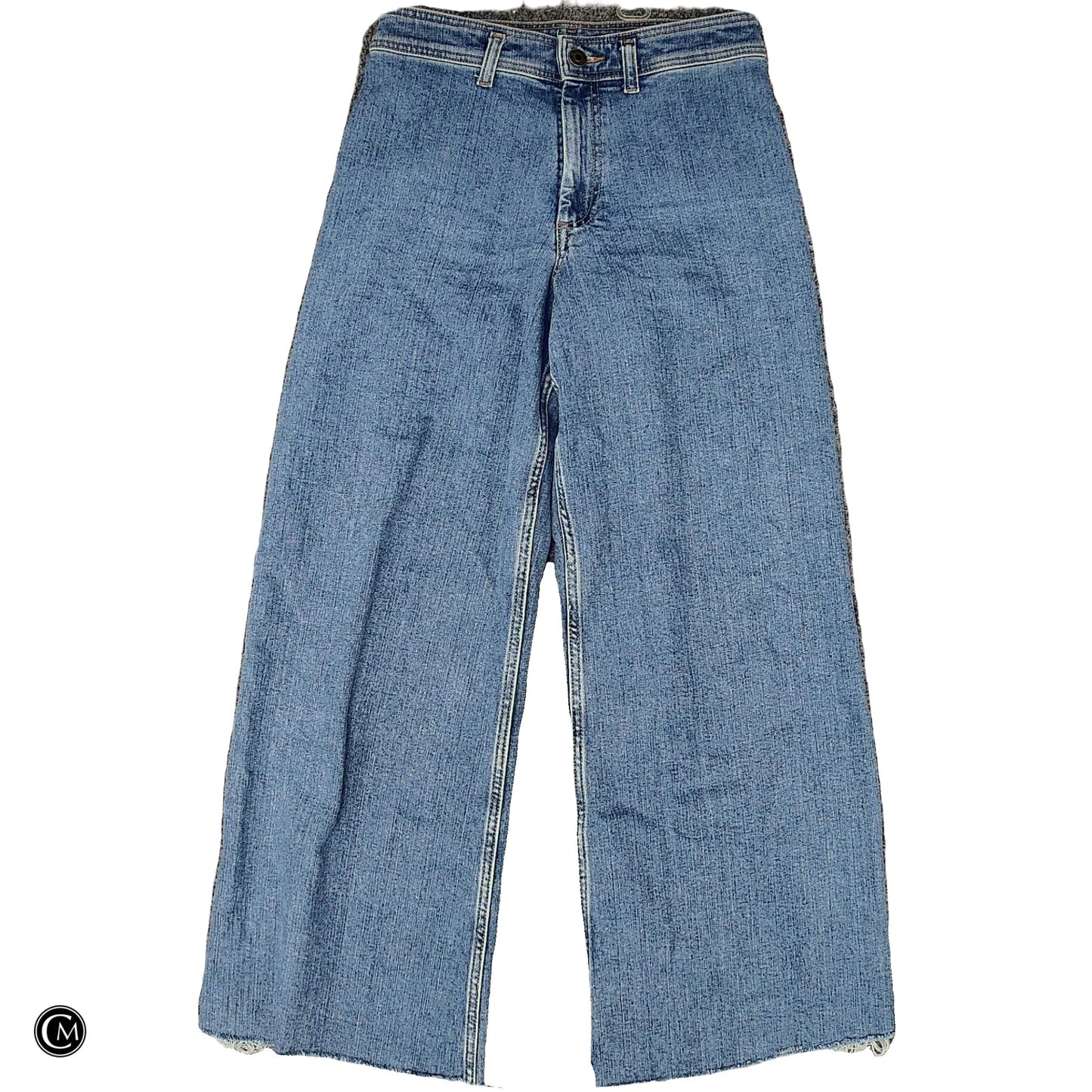 Jeans Wide Leg By Zara In Blue Denim, Size: 8 image 1