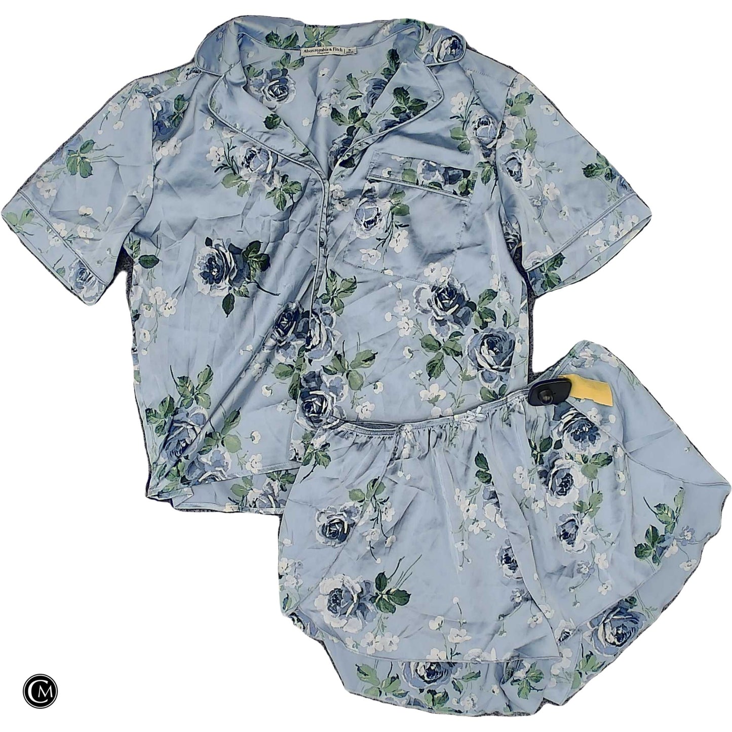 Lounge Set Shorts By Abercrombie And Fitch In Blue & Green, Size: S image 1