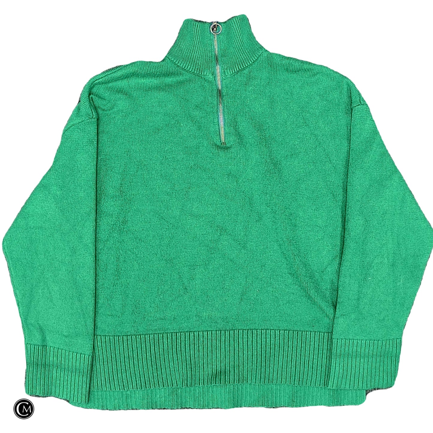 Sweatshirt Collar By Zara In Green, Size: M image 1